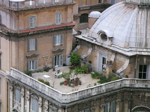 patio furniture, Sacristry, Vatican, Rome